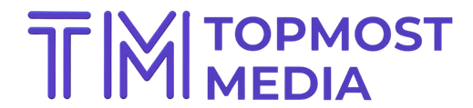 Topmost Media Logo Purple Colour