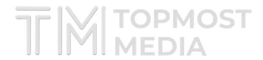 Topmost Media Logo White Colour